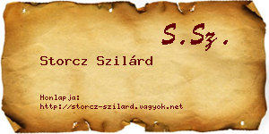 Storcz Szilárd névjegykártya